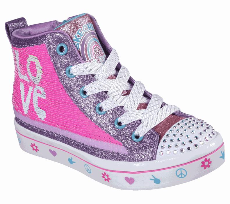 Skechers Flip Kicks: Twi-Lites 2.0 - Lilac Love - Girls Sneakers Lavender/Multicolor [AU-DD8980]